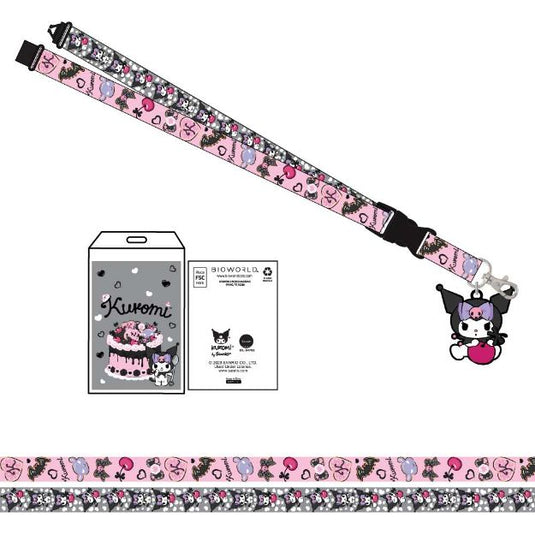 Kuromi Cerises et biscuits Lanyard