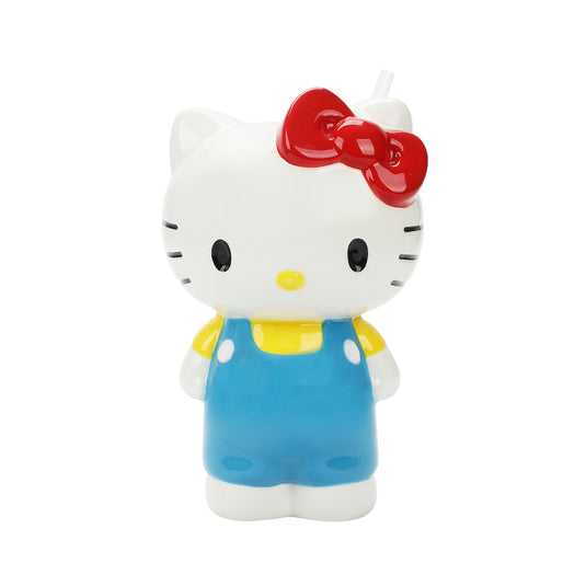 Sanrio - Hello Kitty Sculpted Ceramic Cup With Straw