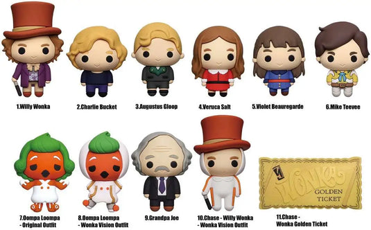 Monogram Willy Wonka 3D Foam Bag Clips 1Pc Random Figure