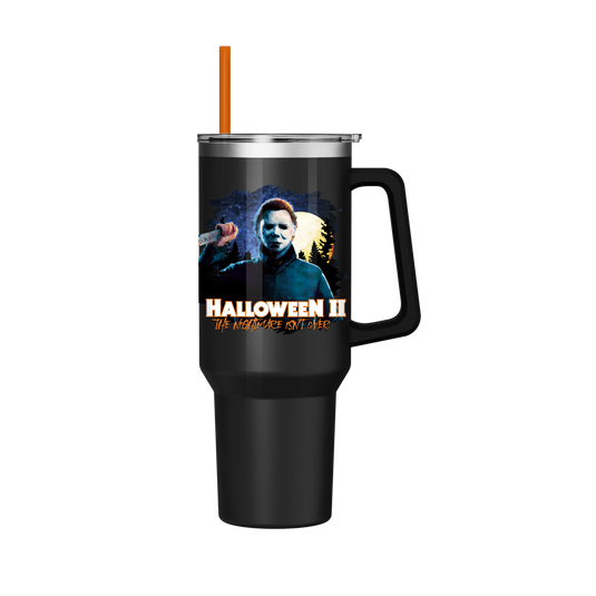 Silver Buffalo Halloween 2 Michael Myer Moon Bg 40oz Stainless Steel Tumbler