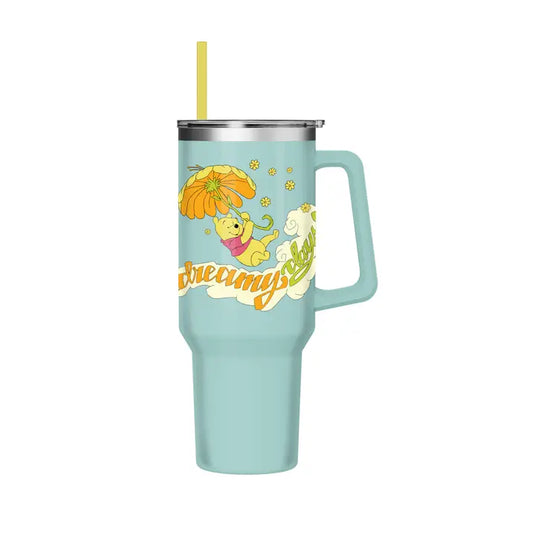 Silver Buffalo Winnie the Pooh 40oz Stainless Steel Tumbler w/ Handle