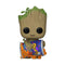 ¡Funko Pop! Marvel: Soy Groot: Figura de vinilo de Groot con bollos de queso