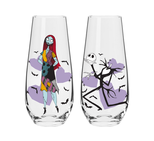 The Nightmare Before Christmas - 2pc Stemless Fluted Glass Set