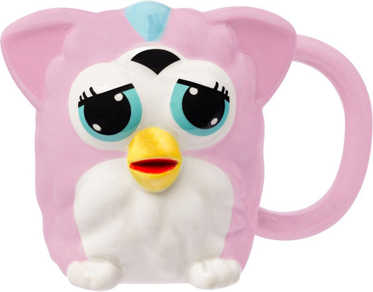 Silver Buffalo Furby Pink 3D Sculpted Ceramic 20oz Mug