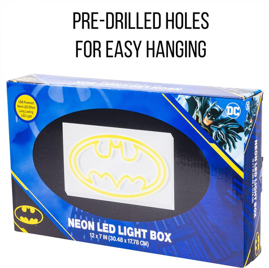 Silver Buffalo DC Comics - The Batman Logo 12” x 7” LED Neon Light Box