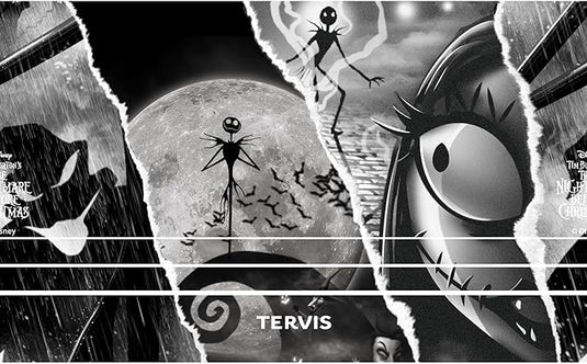 Disney - Nightmare Before Christmas Collage - Stainless Steel Tumbler with Slider Lid