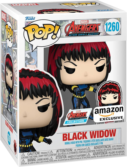 Funko Pop! & Pin: Marvel The Avengers: Earth's Mightiest Heroes -Black Widow Vinyl Figure w/Pin T+