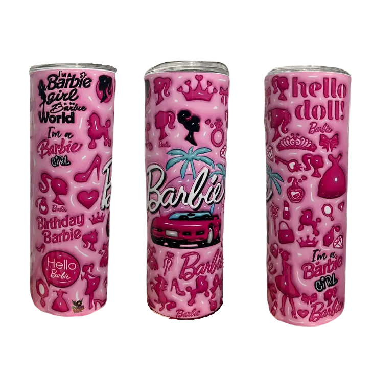 Pink Barbie Girl Tumbler