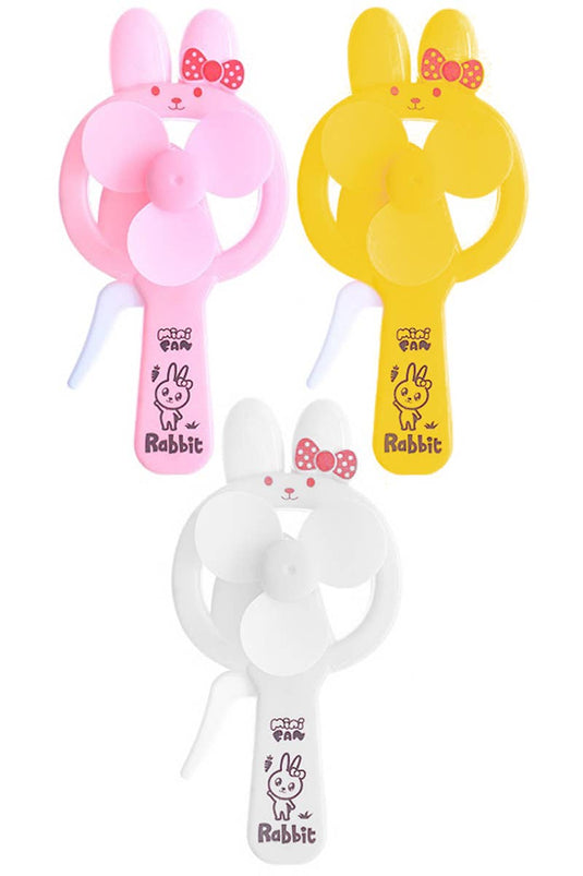 Bunny Travel Size Manual Pressure Hand-Held Fan (1 PIECE)