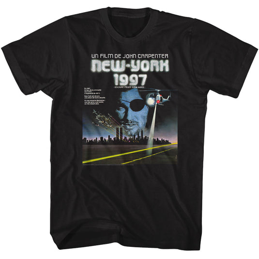 Escape from New York  - French Poster Black T-shirt der