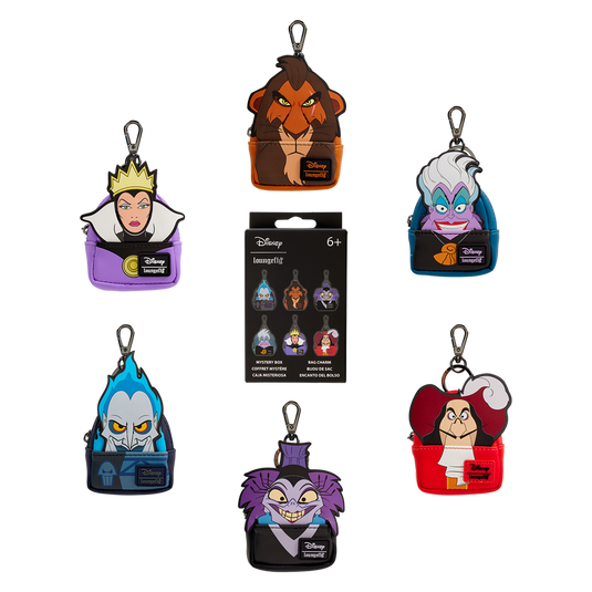 Loungefly Disney Villains - Characters Mystery Mini 1pc Backpack Keychain