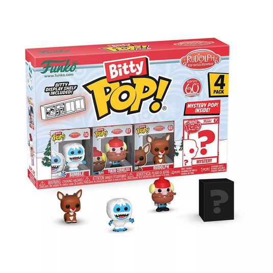 Funko Bitty POP!  Rudolph - Rudolph/Bumble/Cornelius 4-Pack Vinyl Figure