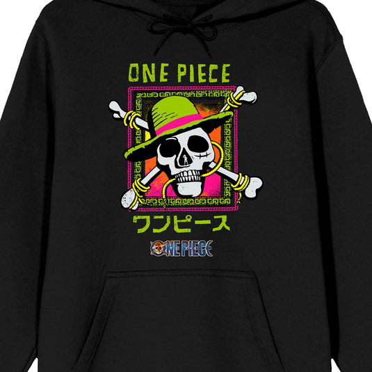 One Piece - Live Action Straw Hat Adult Black Graphic Unisex Hoodie