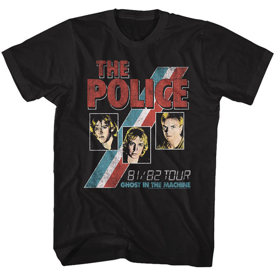 The Police - Ghost In The Machine Black Adult T-shirt