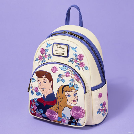 Loungefly Disney Princess - Princess Aurora & Prince Phillip Floral Mini Backpack