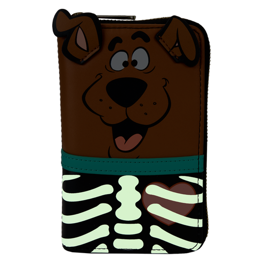 Loungefly Scooby-Doo Skeleton Cosplay Glow Zip Around Wallet