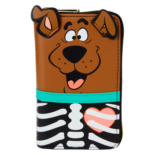 Loungefly Scooby-Doo Skeleton Cosplay Glow Zip Around Wallet