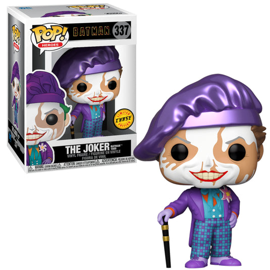 Funko POP! Héros : Batman 1989 – Le Joker avec chapeau (les styles peuvent varier) (avec Chase)