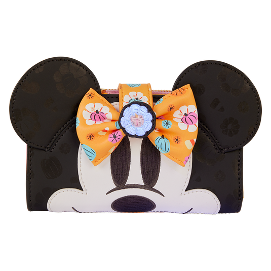 Loungefly Disney - Minnie Mouse Cosplay Floral Pumpkin Flap Wallet