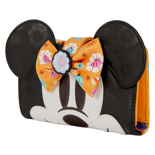 Loungefly Disney - Minnie Mouse Cosplay Floral Pumpkin Flap Wallet