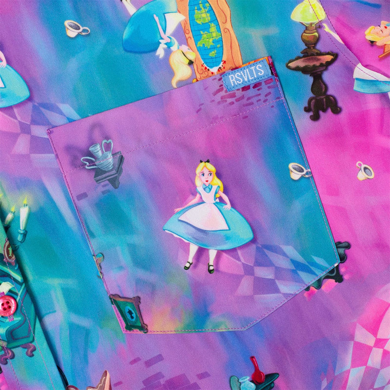 Disney : Alice au pays des merveilles « Au fond du trou du lapin » Kunuflex Chemise à manches courtes