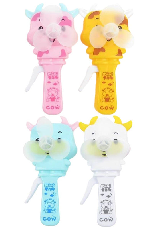 Cow Travel Size Manual Pressure Hand-Held Fan (1 PIECE)