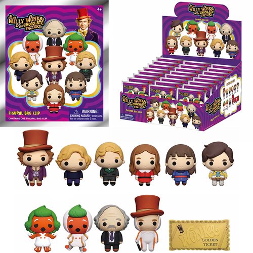 Monogram Willy Wonka 3D Foam Bag Clips 1Pc Random Figure