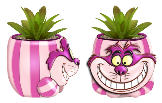 Alice in Wonderland Cheshire Cat Mini Ceramic Planter