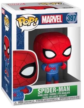 ¡Funko POP! Marvel: Holiday - Spider-Man con suéter feo
