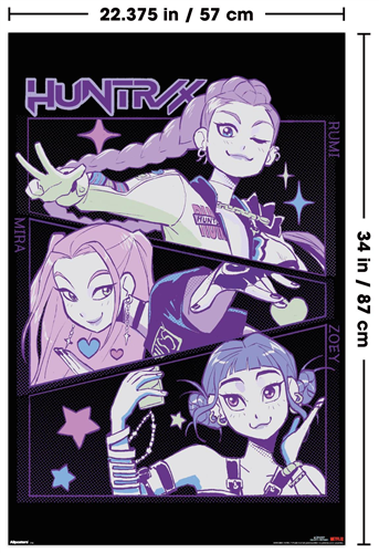 Trends International Netflix K-Pop Demon Hunters (2025) - Huntrix Illustration Wall Poster