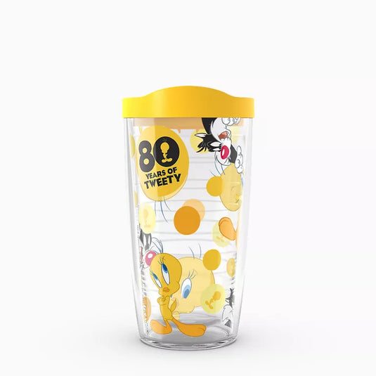 Warner Brothers - Tweety 80th Anniversary 16oz Tumbler with Wrap and Lid