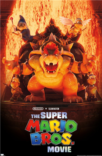 La película de Super Mario Bros.: Póster artístico clave del mundo de Bowser
