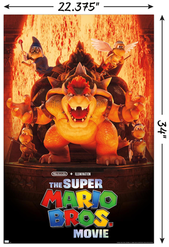 La película de Super Mario Bros.: Póster artístico clave del mundo de Bowser
