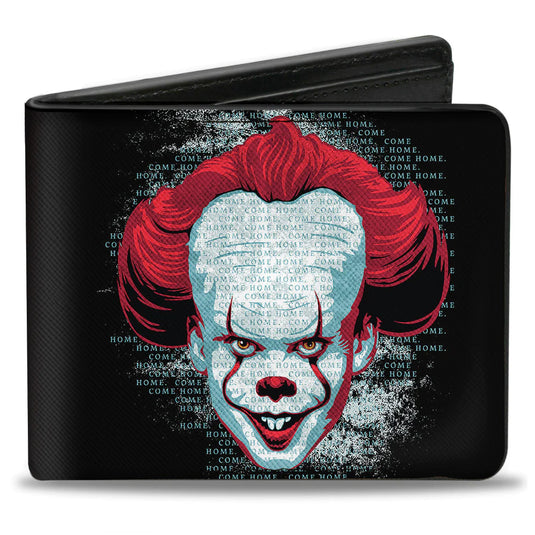 Warner Bros It Chapter Pennywise Face + Logo  Bi-fold Men's Wallet
