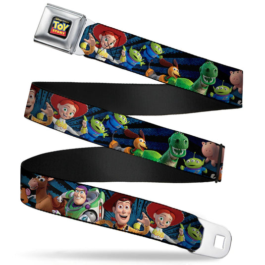 Disney- Toy Story: Characters Running Denim Rays Seatbelt