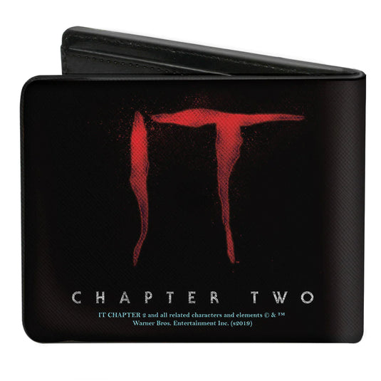 Warner Bros It Chapter Pennywise Face + Logo  Bi-fold Men's Wallet