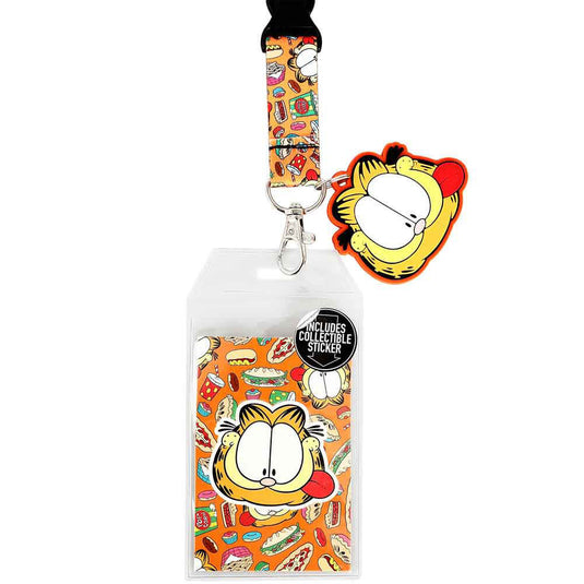 Garfield - Food Pattern Sublimated Lanyard