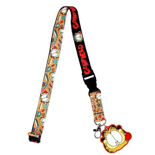 Garfield - Food Pattern Sublimated Lanyard