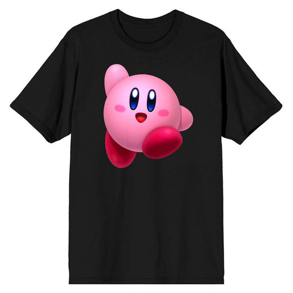 Kirby: Pink - Mochi dit bonjour T-shirt graphique noir pour hommes