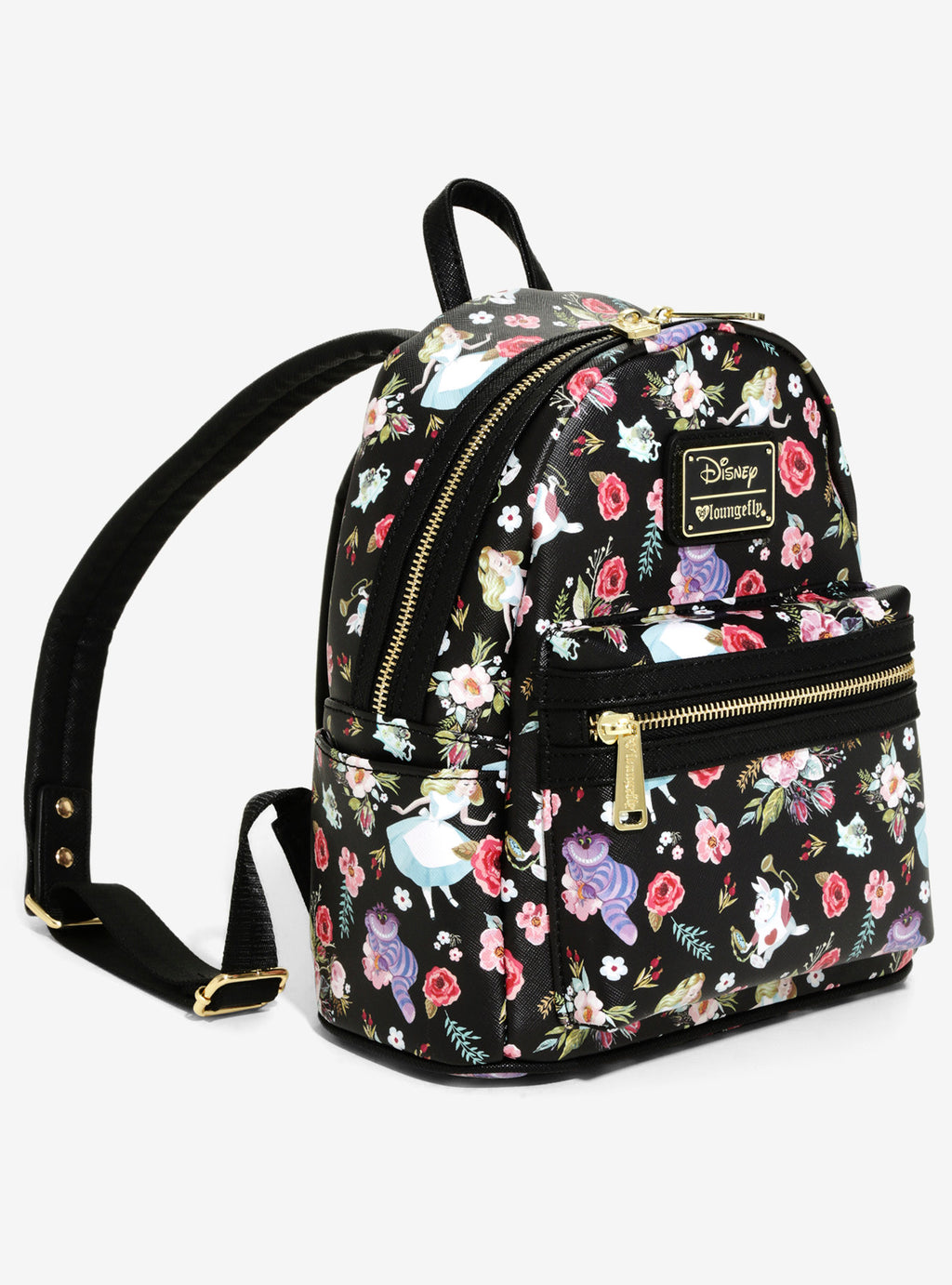 Loungefly Disney Alice in Wonderland Character Floral Print Mini-Backpack