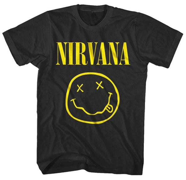 Nirvana - Camiseta con sonrisa de un lado