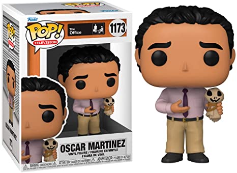 Funko POP! TV : The Office - Oscar Martinez avec la poupée épouvantail