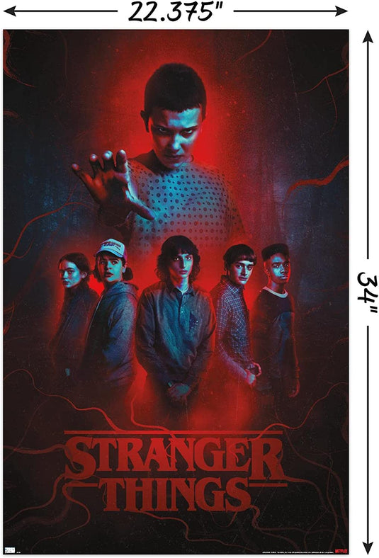 Netflix : Stranger Things Saison 4 - Affiche murale du groupe