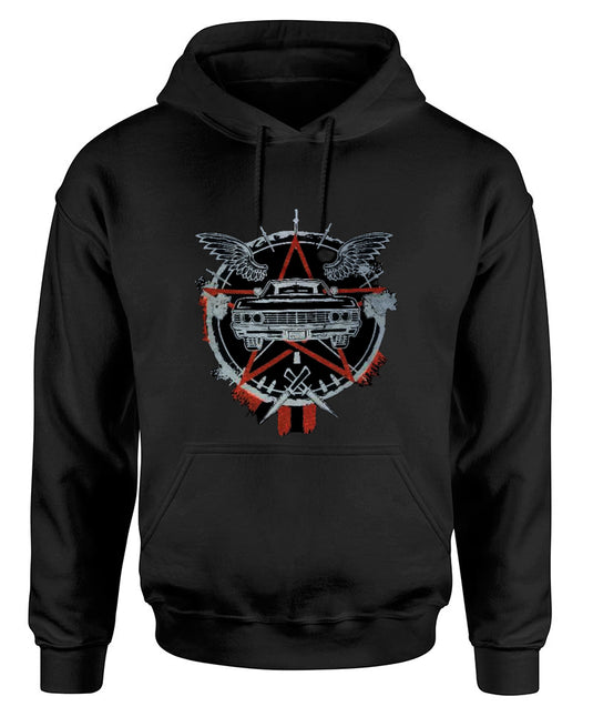 Supernatural - Pentagramme Sam et Dean inspiré sweat à capuche noir