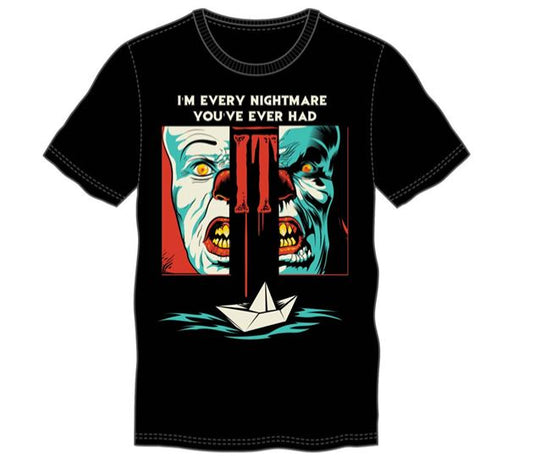 IT: Pennywise - Je suis un cauchemar que vous avez déjà eu T-shirt noir