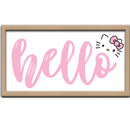 Hello Kitty - Scrip Face 10" x 18" Framed Wall Art