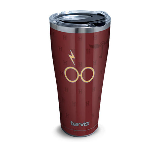 Harry Potter - Vasos Granate y Dorado de Acero Inoxidable con Tapa Martillo