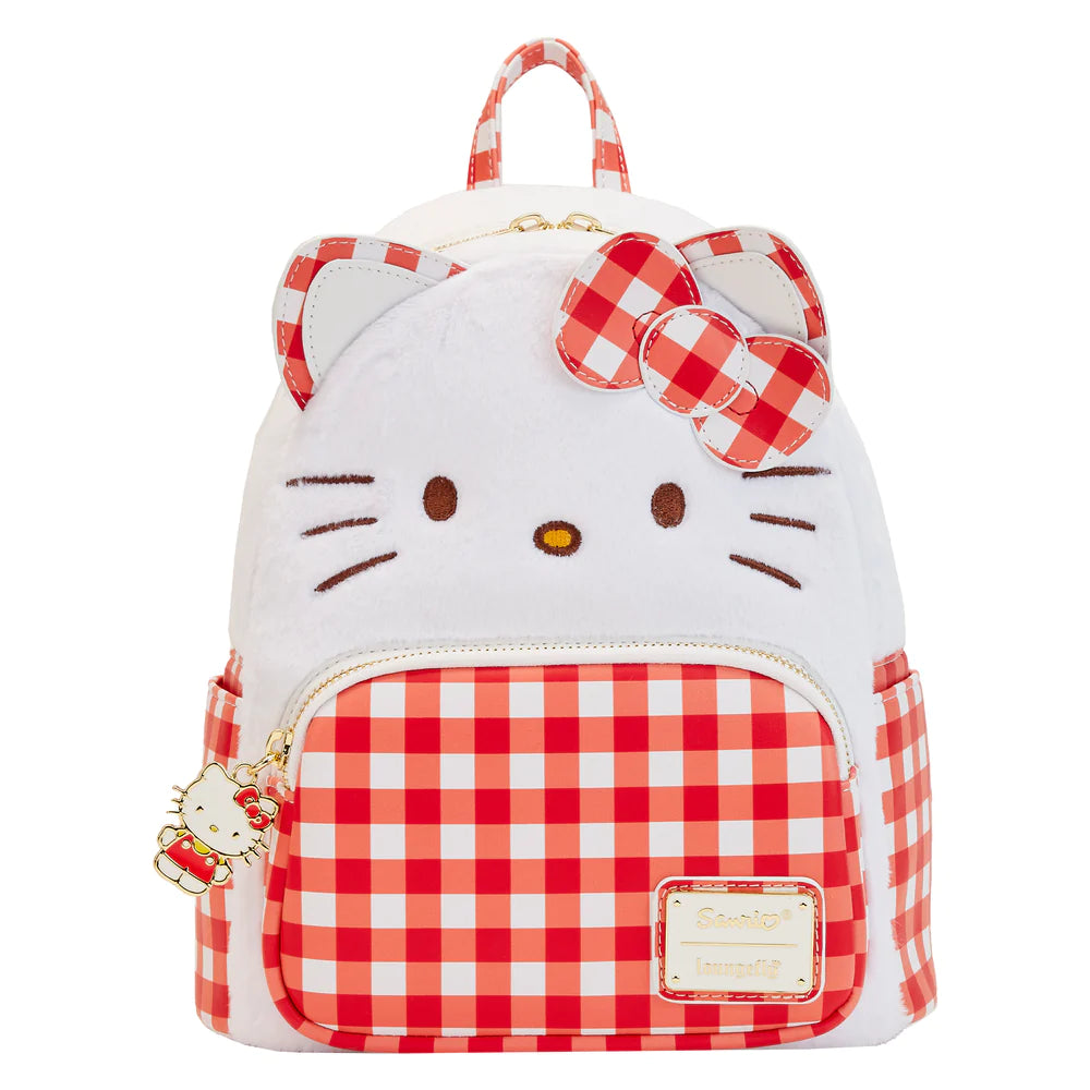 girls' school hello kitty backpack Hello Kitty Gingham Cosplay Mini-Backpack Loungefly