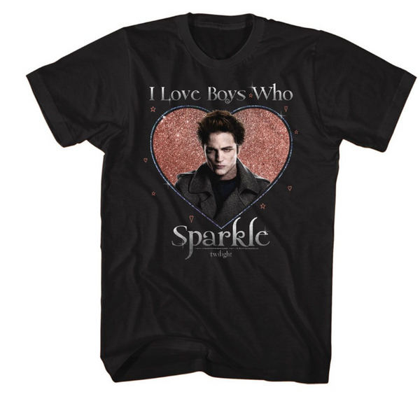 La saga Twilight! Love the Sparkle - T-shirt noir Edward