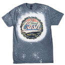 Johnny Cash Bleached Dark Grey Tie Dye T-Shirt